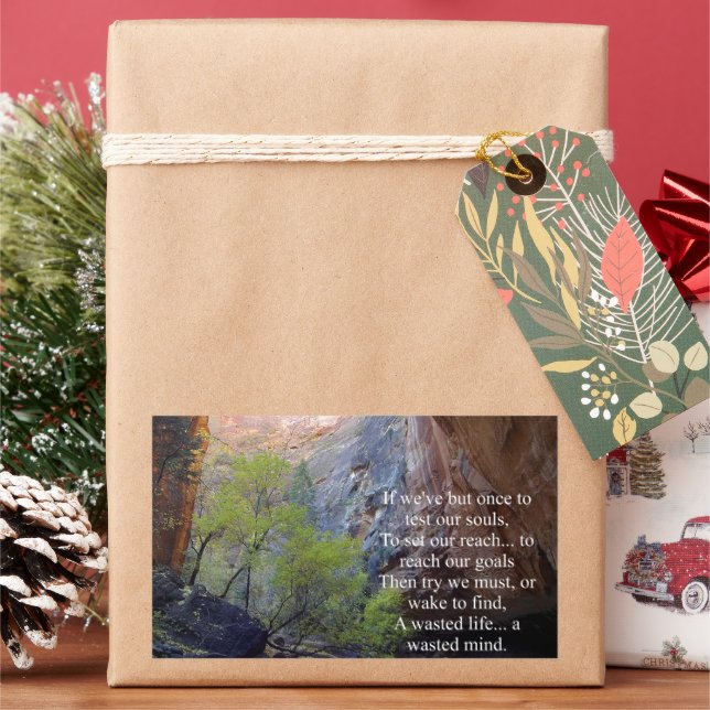 Adesivo Retangular Definição de Objetivos Inspirativos (Feriado)