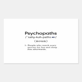 Adesivo Retangular definição de psicopatas engraçados