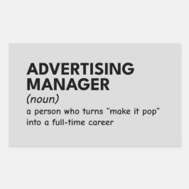 Adesivo Retangular Definição do Gestor de Marketing Engraçado