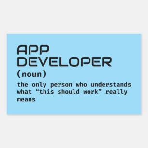 Adesivo Retangular Definição engraçada do programador