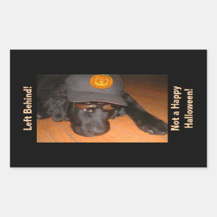 Adesivo Retangular Deixado Para Trás Deste Halloween