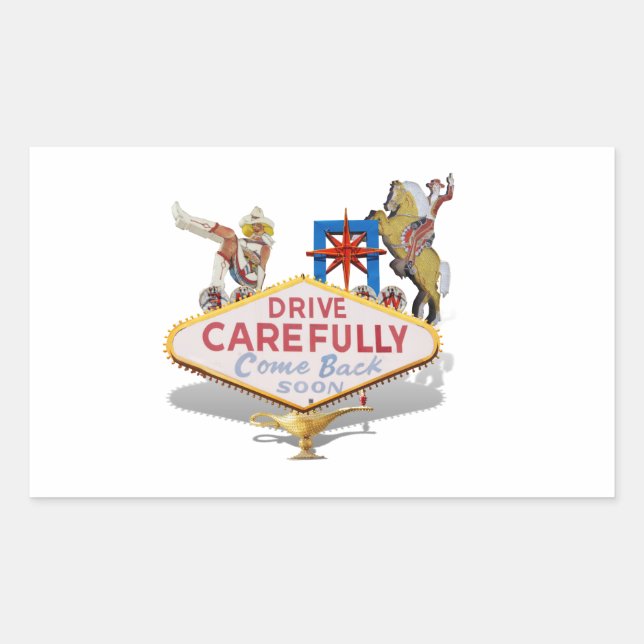 Adesivo Retangular Deixando Las Vegas (parte de trás do Letreiro de B (Frente)