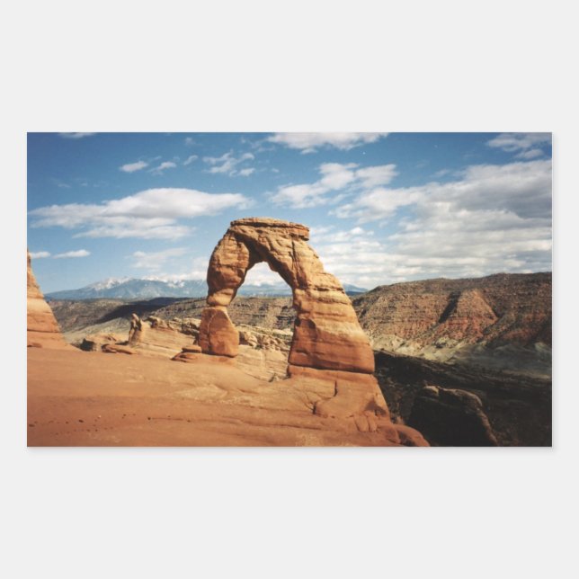 Adesivo Retangular Delicate Arch, Arches National Park, Utah (Frente)