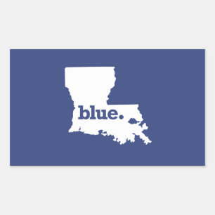 Adesivo Retangular Democrata da Louisiana