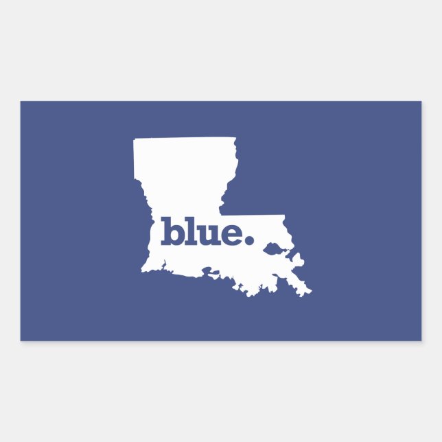 Adesivo Retangular Democrata da Louisiana (Frente)