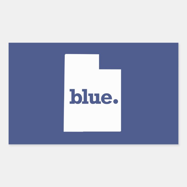 Adesivo Retangular Democrata de Utah (Frente)