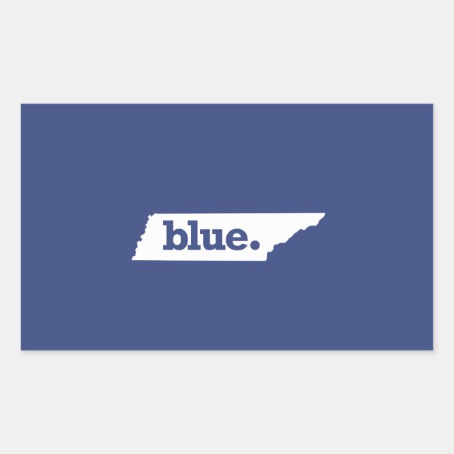 Adesivo Retangular Democrata do Tennessee (Frente)