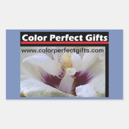 Adesivo Retangular Demonstração de Rosa Branca