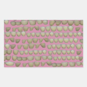 ADESIVO RETANGULAR DENTISTA DENTISTA ORTODÔNICA ROTTEN DENTISMO BOCA