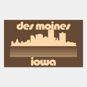 Adesivo Retangular Des Moines, Iowa