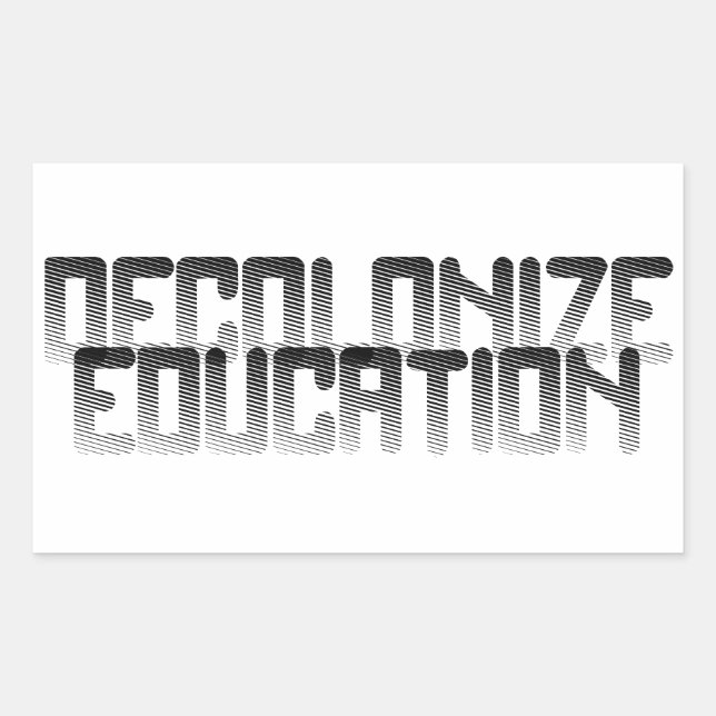 Adesivo Retangular Descolonizar a educação (Frente)