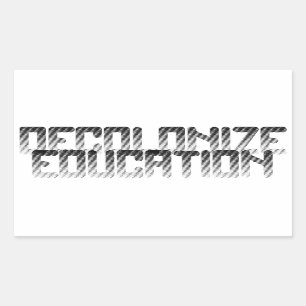 Adesivo Retangular Descolonizar a educação