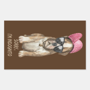 Adesivo Retangular DESCULPE, SOU INDOGNITO (Cãozinho do Cachorro de I