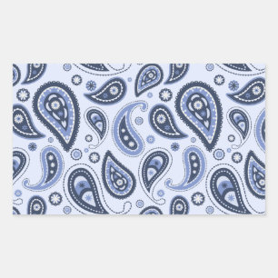 Adesivo Retangular Desenho Intricado de Impressão Paisley Floral