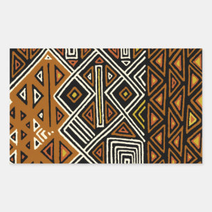 Adesivo Retangular Desenho Tribal Africano Kuba