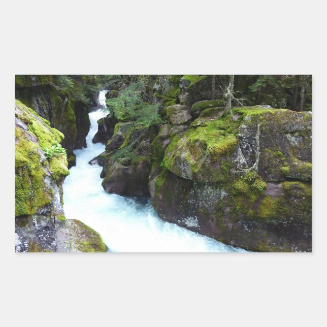 Adesivo Retangular Desfiladeiro Avalanche I no Parque Nacional Glacie (Frente)