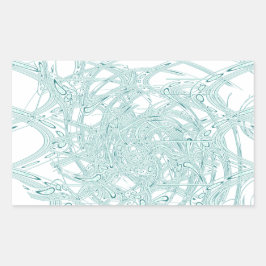 Adesivo Retangular Design claro verde branco