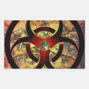 Adesivo Retangular Design da arte do Biohazard