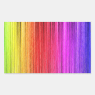 Adesivo Retangular Design da Cortina Arco-Íris