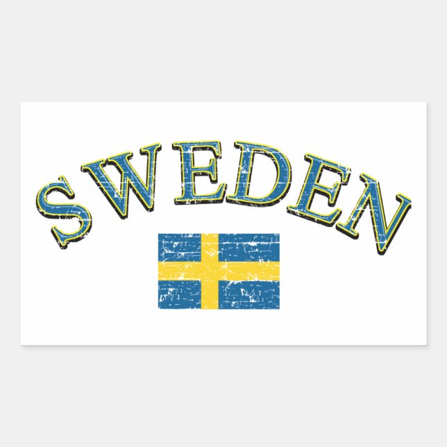Adesivo Retangular design de futebol suecia (Frente)