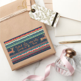 Adesivo Retangular Design de padrão de cartões de natal