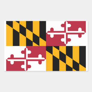 Adesivo Retangular Design de Sinalizador de Maryland