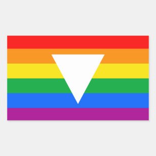 Adesivo Retangular Design de triângulo orgulho gay