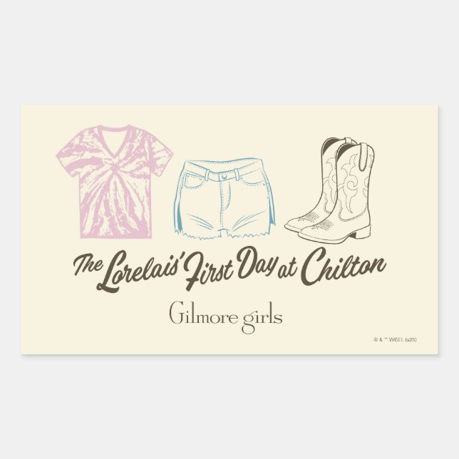 Adesivo Retangular Design do Look de Lorelai Chilton de Gilmore Girls (Frente)