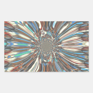 Adesivo Retangular Design óptico Pop de arte urbana africana Edgy