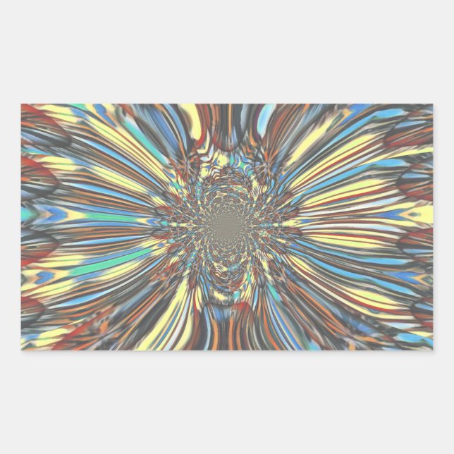 Adesivo Retangular Design óptico Pop de arte urbana africana Edgy (Frente)