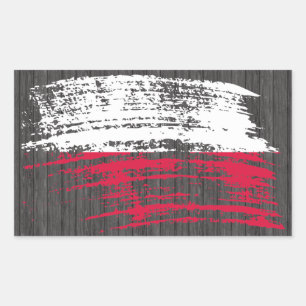 Adesivo Retangular Design polonês legal da bandeira