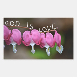 Adesivo Retangular Deus é coração de amor