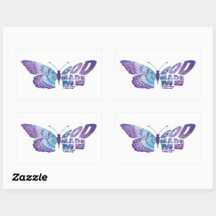 Adesivo Retangular DEUS Me Fez Salmos 139:14 Mulheres e Meninas Crist