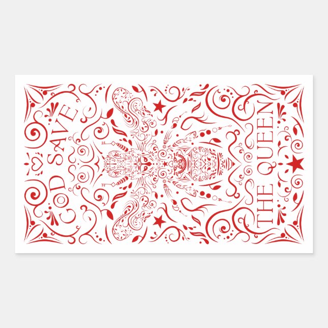 Adesivo Retangular deus salve a abelha rainha (Frente)