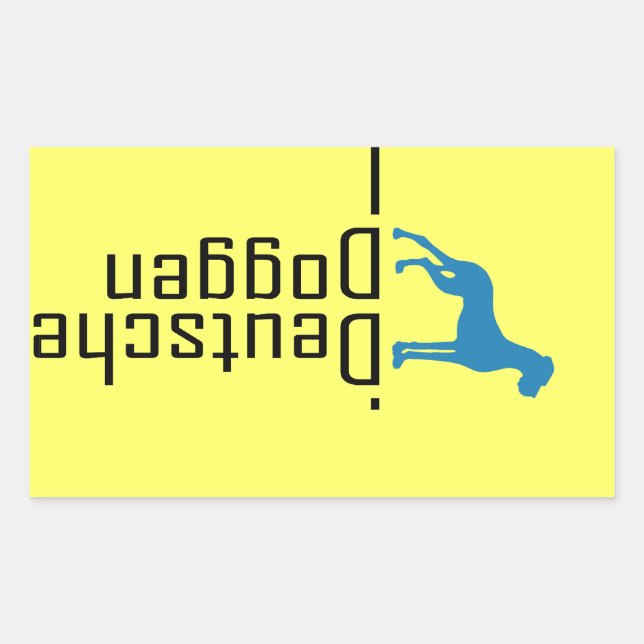 Adesivo Retangular Deutsche Doggen Aufkleber (Frente)