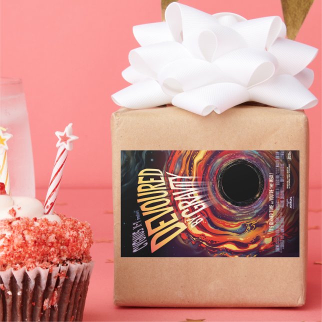 Adesivo Retangular Devorado Pela Gravidade Buraco de Halloween Horror (Festa)