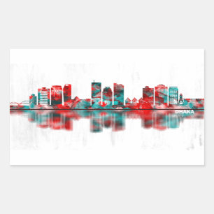 Adesivo Retangular Dhaka Bangladesh Skyline
