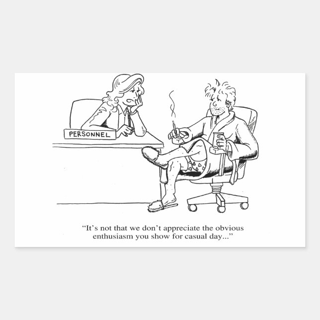 Adesivo Retangular Dia Casual (Frente)