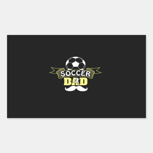 Adesivo Retangular Dia de os pais do Pai de futebol (Frente)