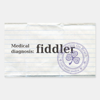 Adesivo Retangular Diagnóstico médico: Fiddler