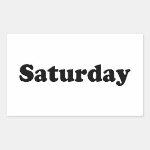 Adesivo Retangular Dias da Semana - Sábado