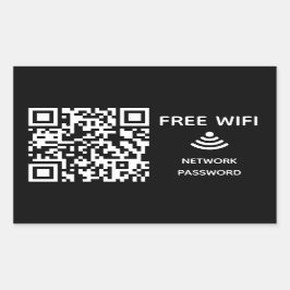 Adesivo Retangular Digitalizar para conectar o código qr do Free Wifi