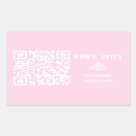 Adesivo Retangular Digitalizar para conectar o código qr do Free Wifi