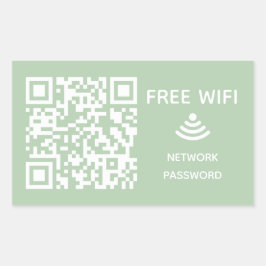 Adesivo Retangular Digitalizar para conectar o código qr do Free Wifi
