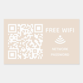 Adesivo Retangular Digitalizar para conectar o código qr do Free Wifi