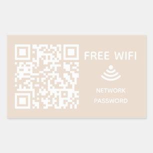 Adesivo Retangular Digitalizar para conectar o código qr do Free Wifi