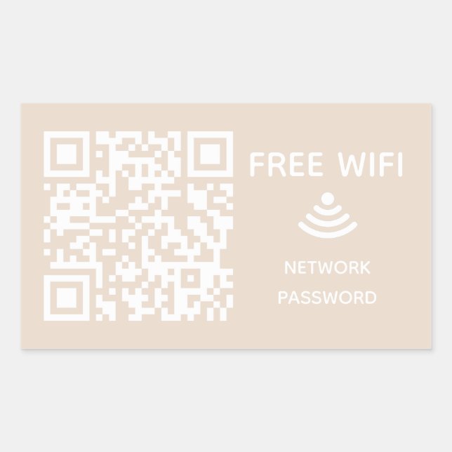 Adesivo Retangular Digitalizar para conectar o código qr do Free Wifi (Frente)