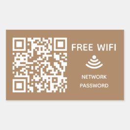 Adesivo Retangular Digitalizar para conectar o código qr do Free Wifi