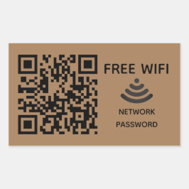 Adesivo Retangular Digitalizar para conectar o código qr do Free Wifi