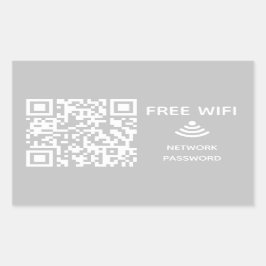 Adesivo Retangular Digitalizar para conectar o código qr do Free Wifi